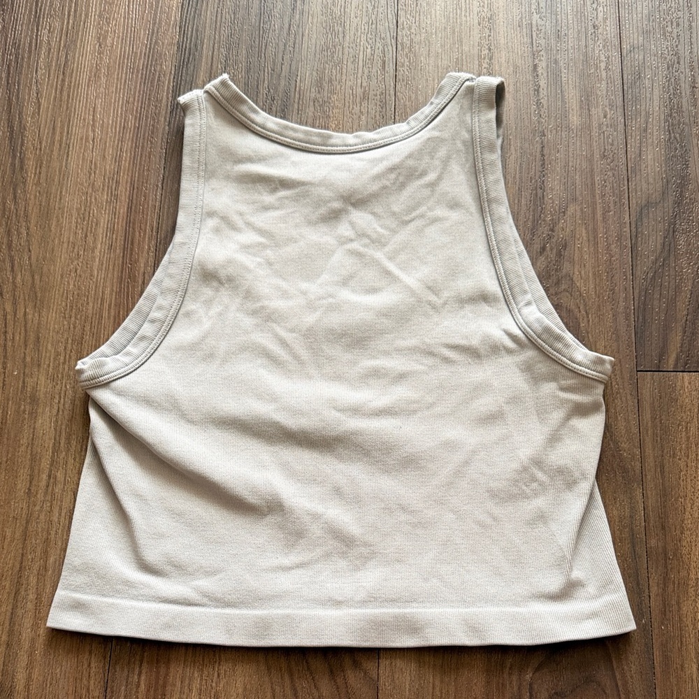 Women's Cream Sleeveless Top